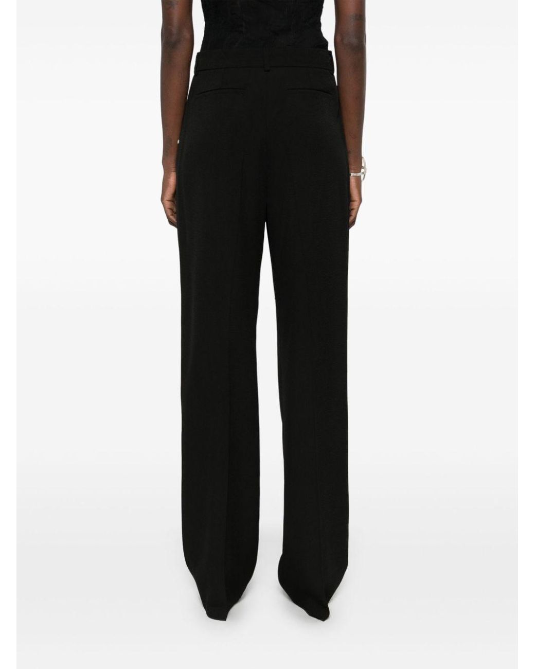 Sportmax Black Straight-Leg Trousers