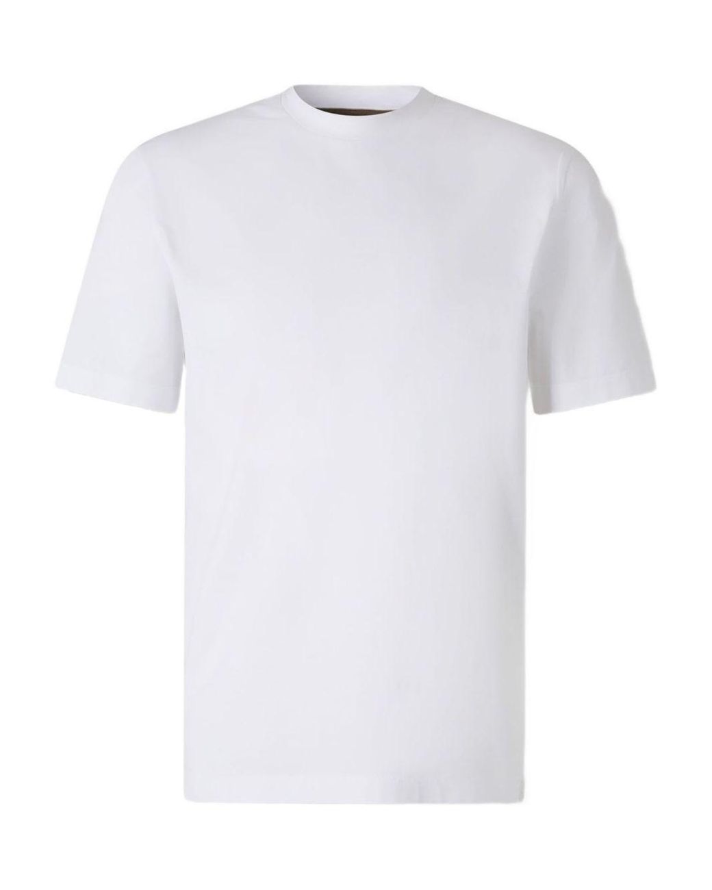 Brioni White Cotton T-Shirt for men