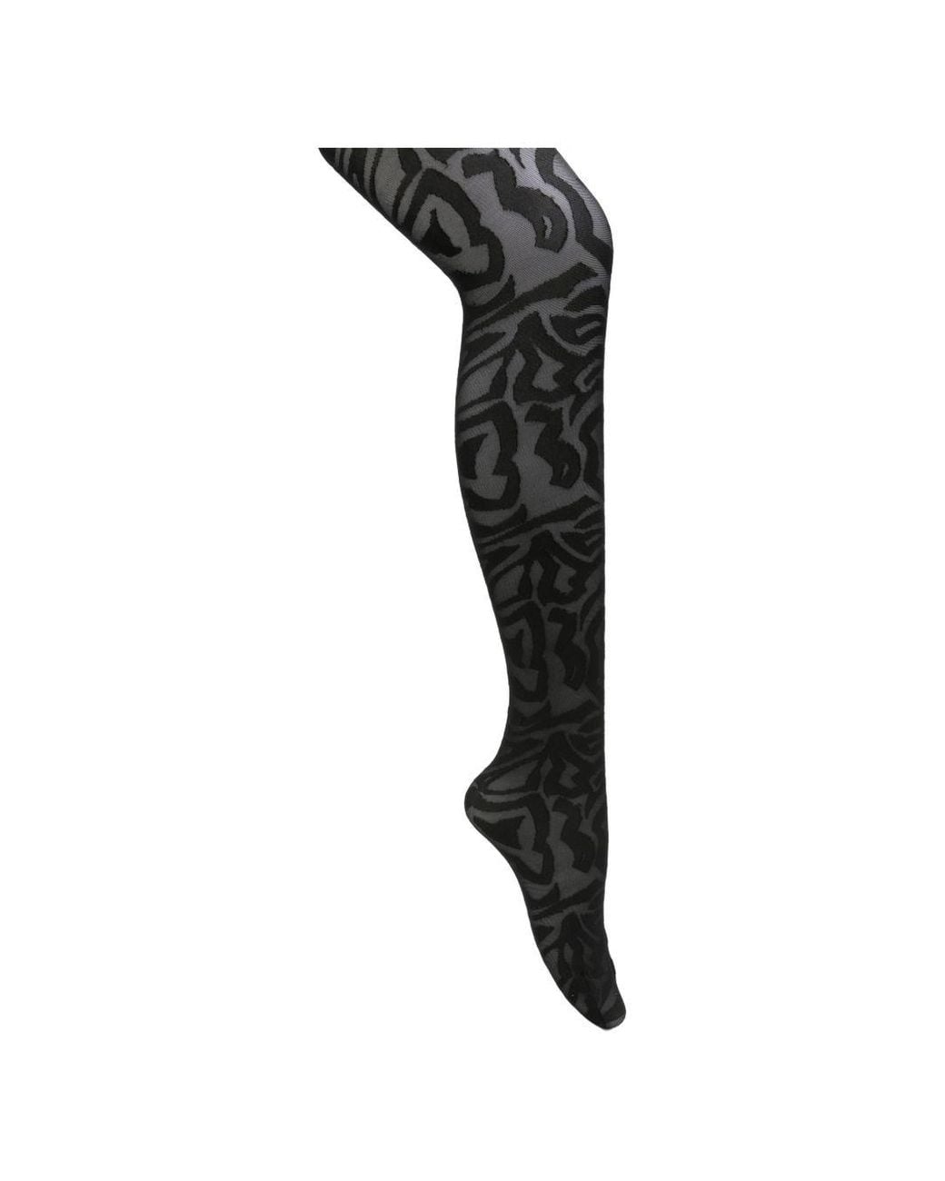 Emilio Pucci Black Jacquard Tights