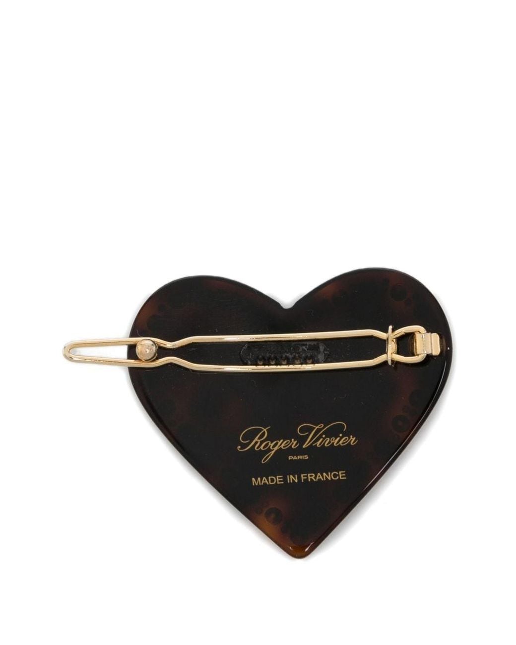 Roger Vivier Black Heart Hair Clip