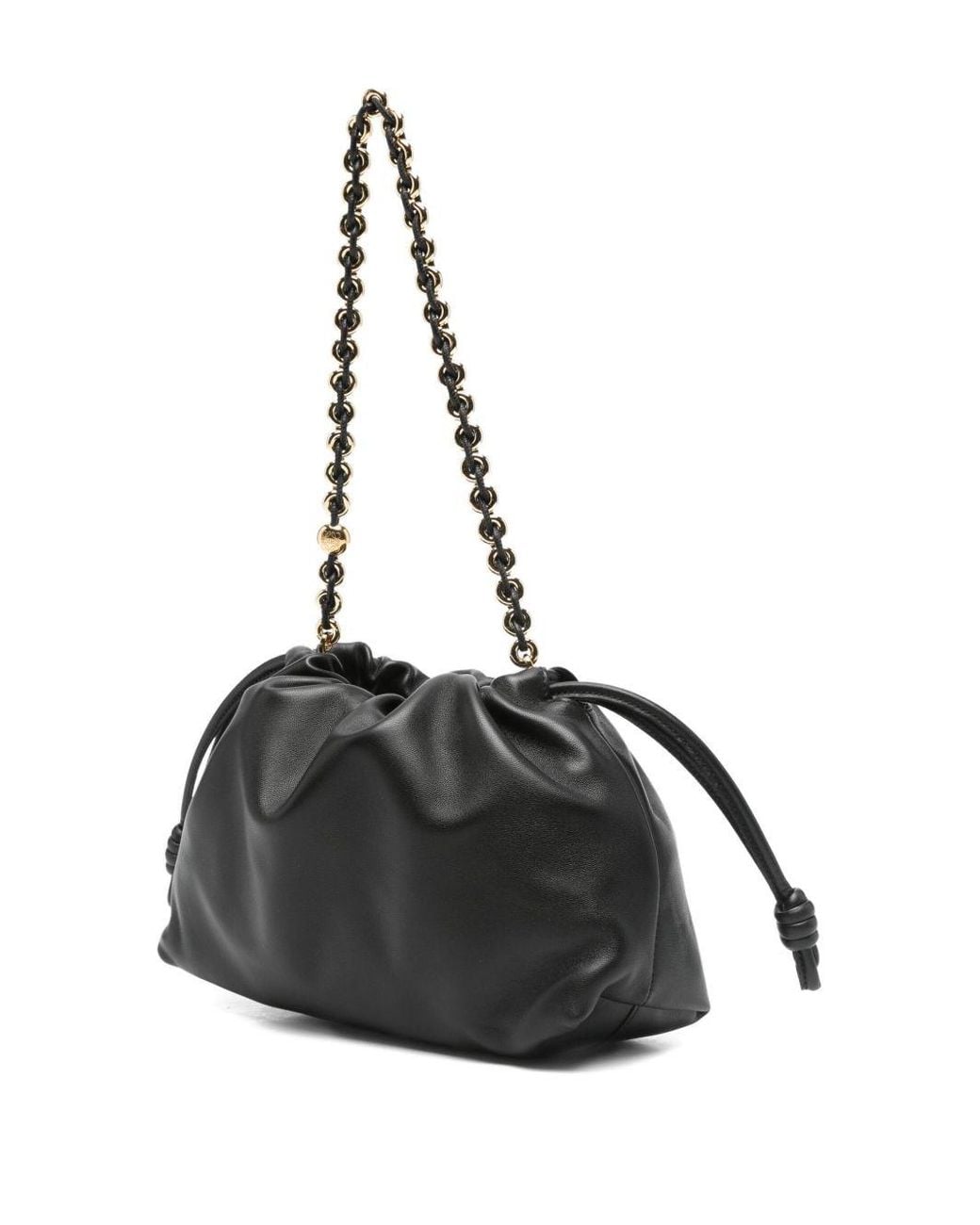 Loewe Black Flamenco Medium Leather Clutch