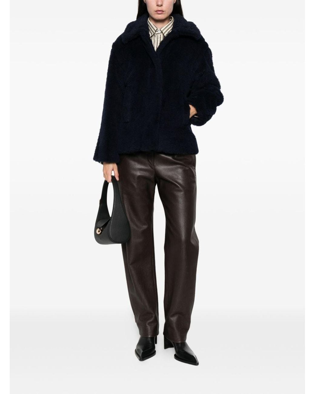 Max Mara Black Wool Short Coat
