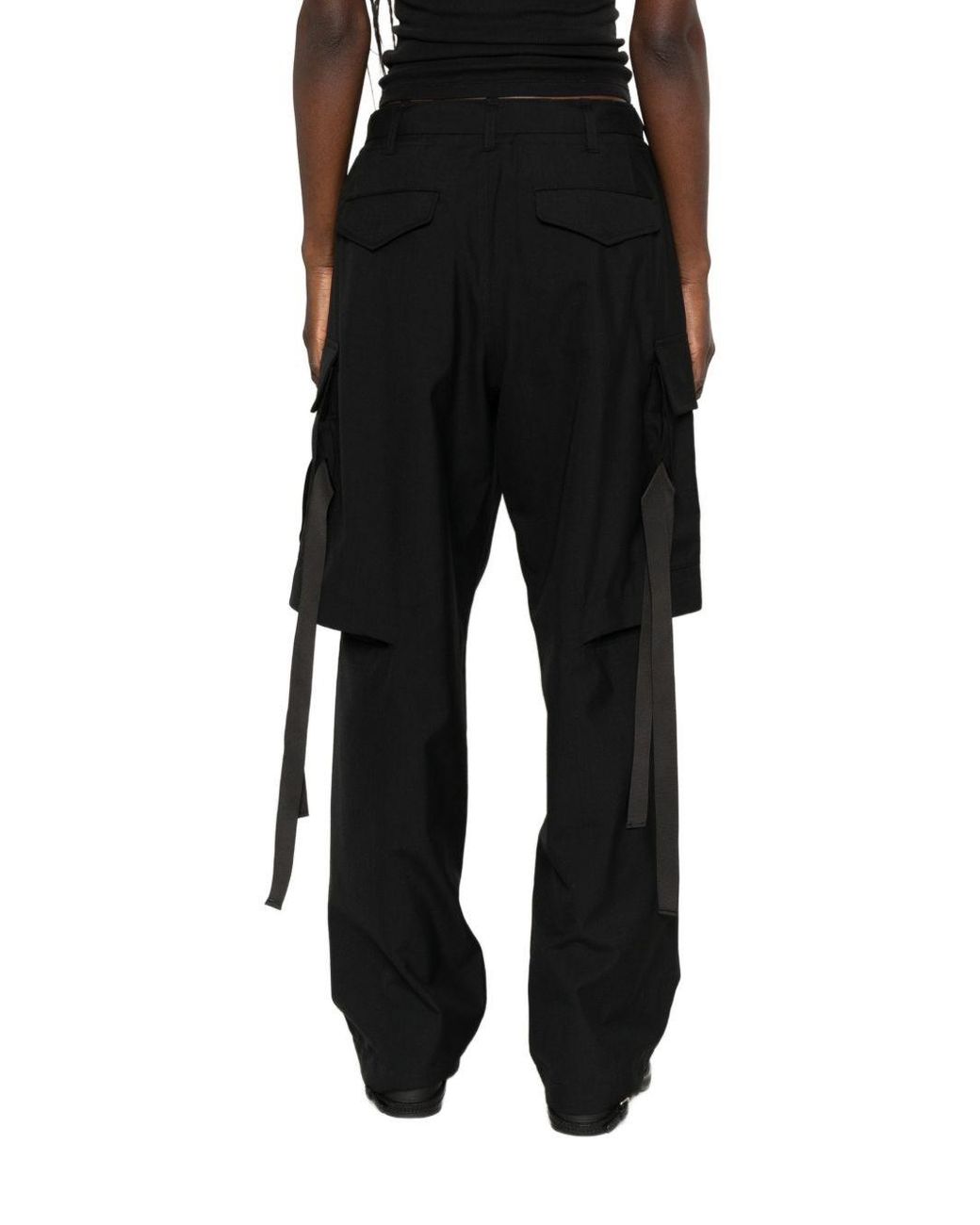 Sacai Black Wool Blend Trousers