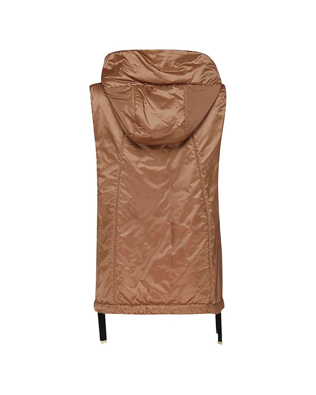 Max Mara Brown Padded Down Vest