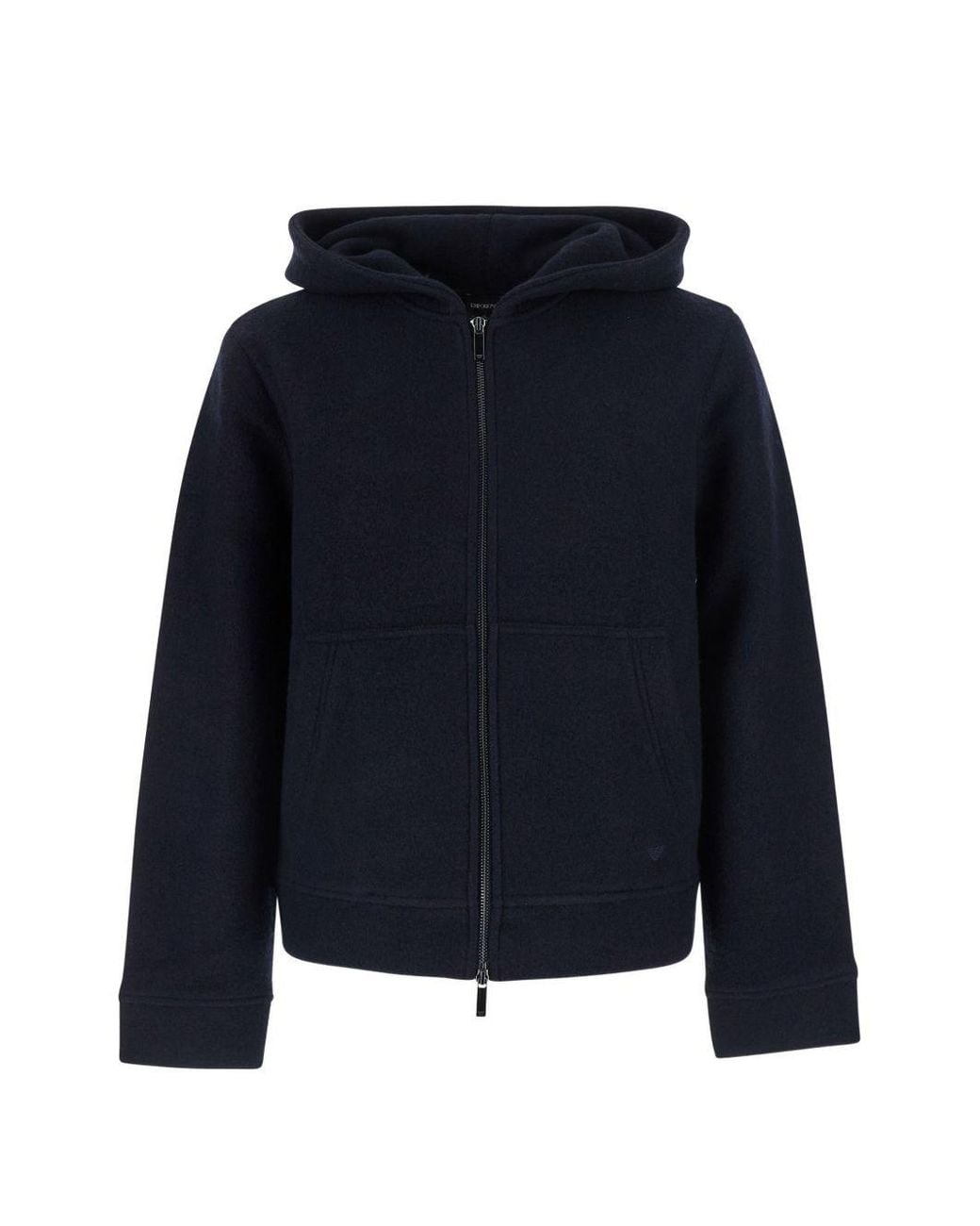 Emporio Armani Blue Wool Blend Blouson Jacket for men