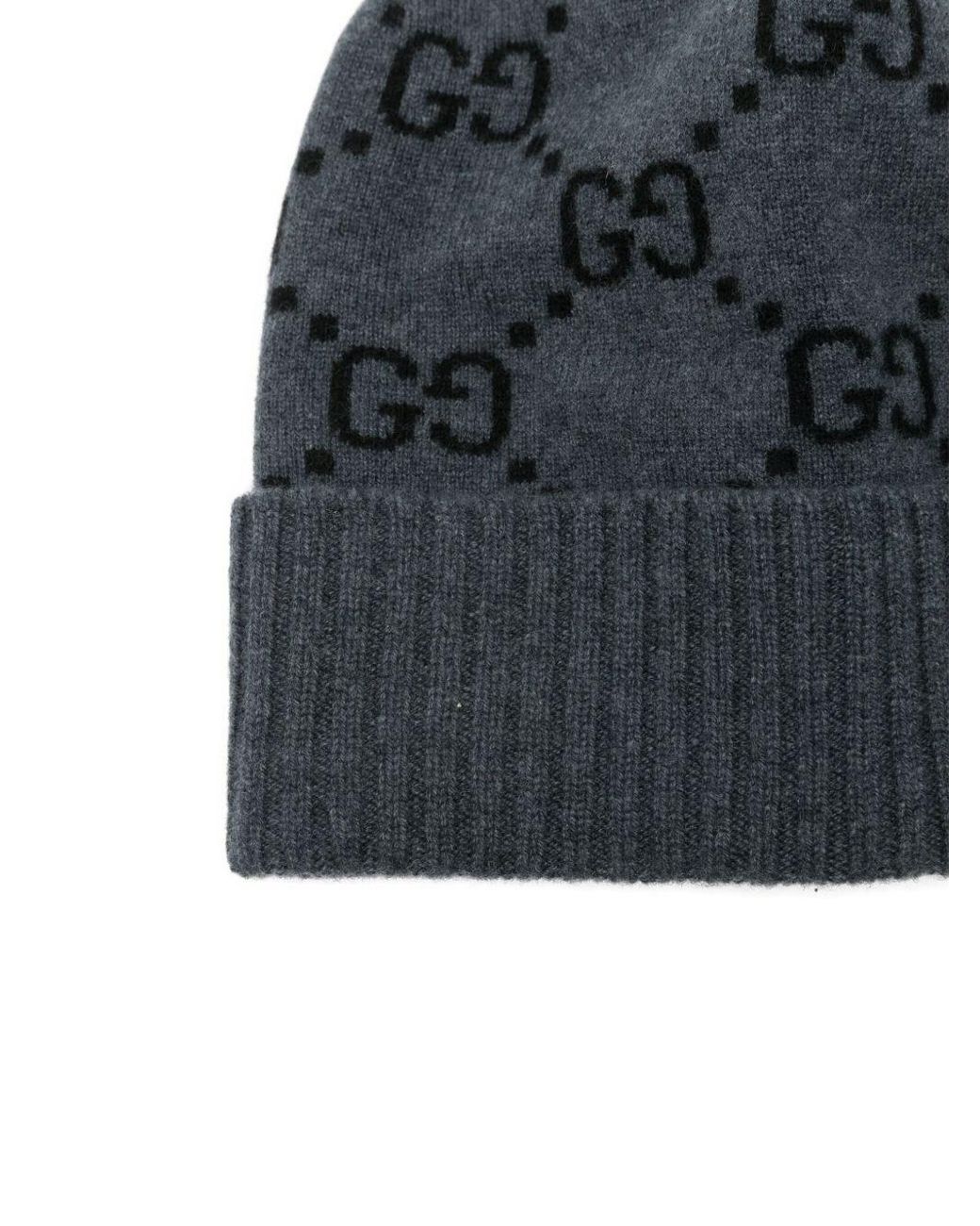 Gucci Blue Gg Cashmere Hat for men
