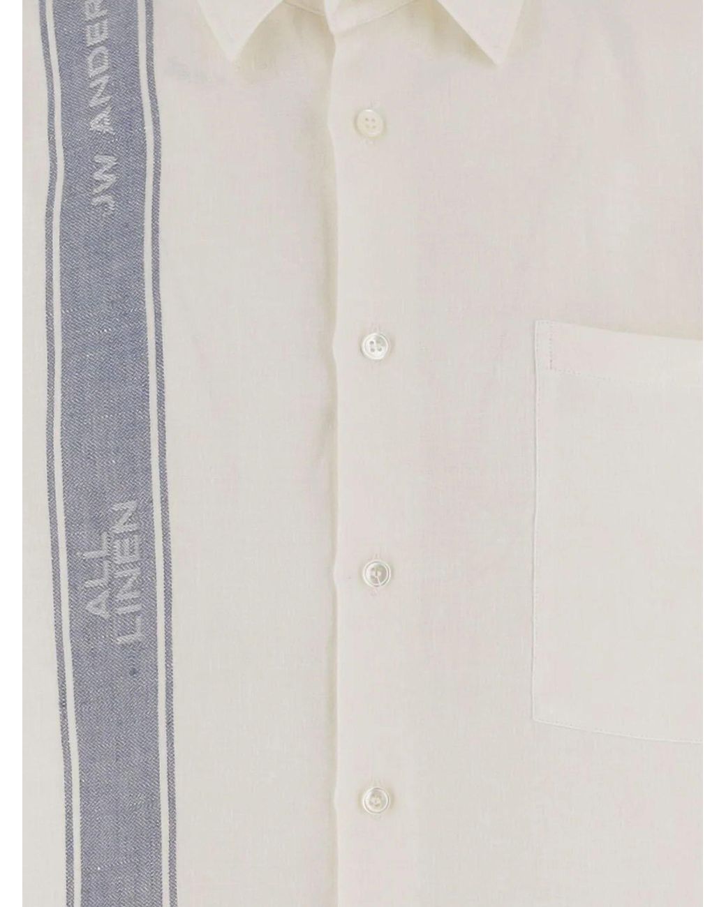 J.W. Anderson White Shirt With Contrasting Detail for men