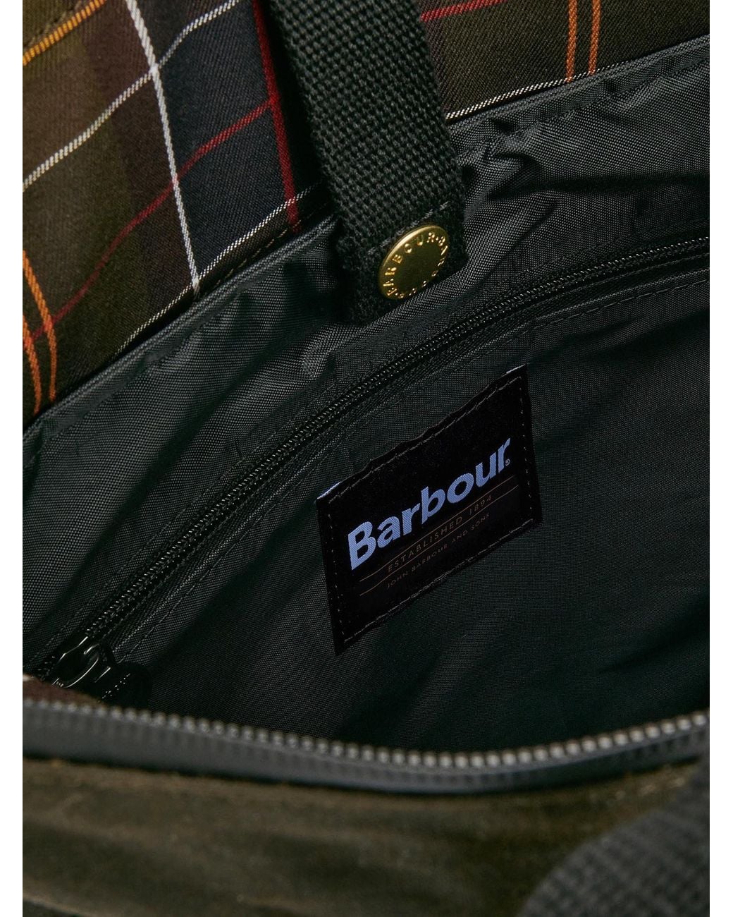Barbour Black Field Wax Backpack for men