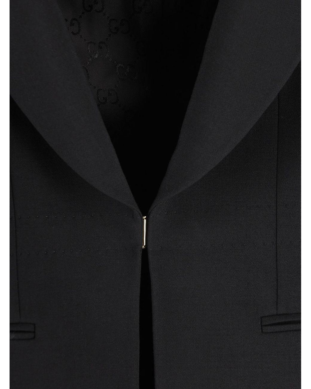 Gucci Black Technical Stretch Blazer
