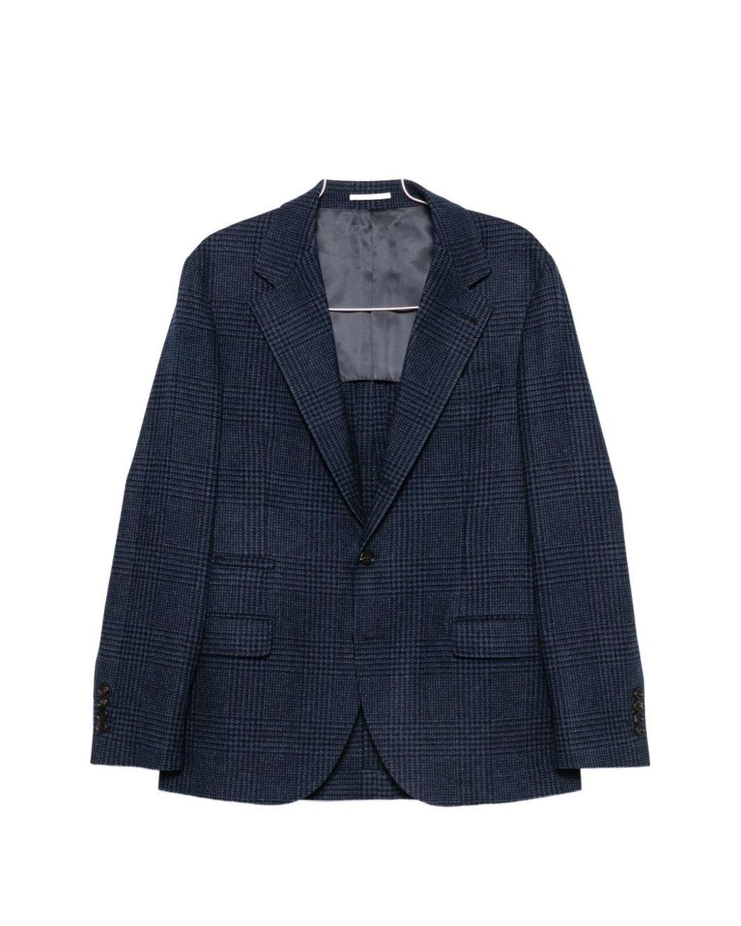 Brunello Cucinelli Blue Wool Single-Breasted Jacket for men
