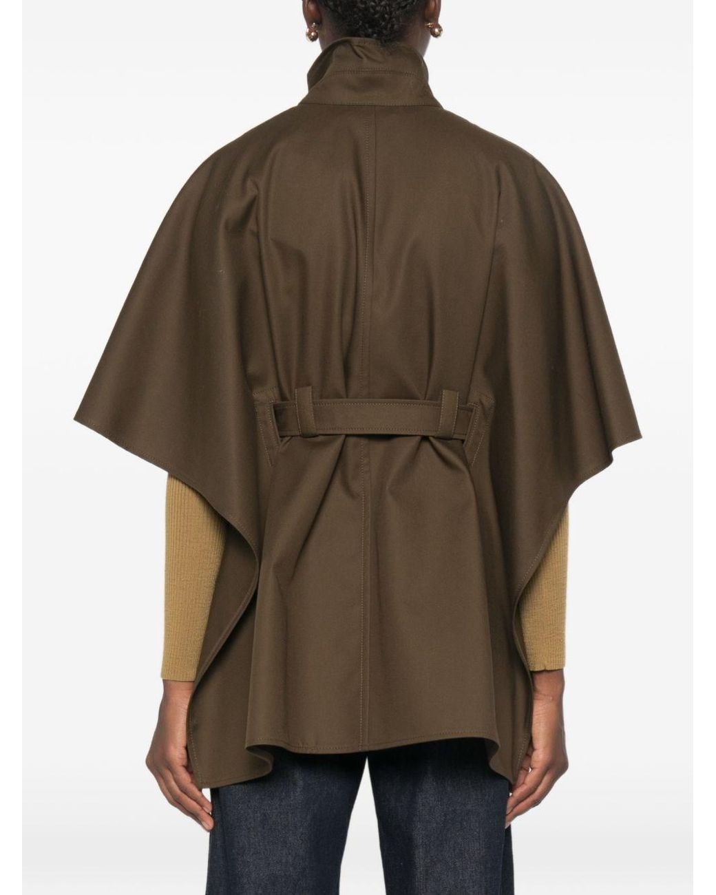 Max Mara Brown Cotton Cape