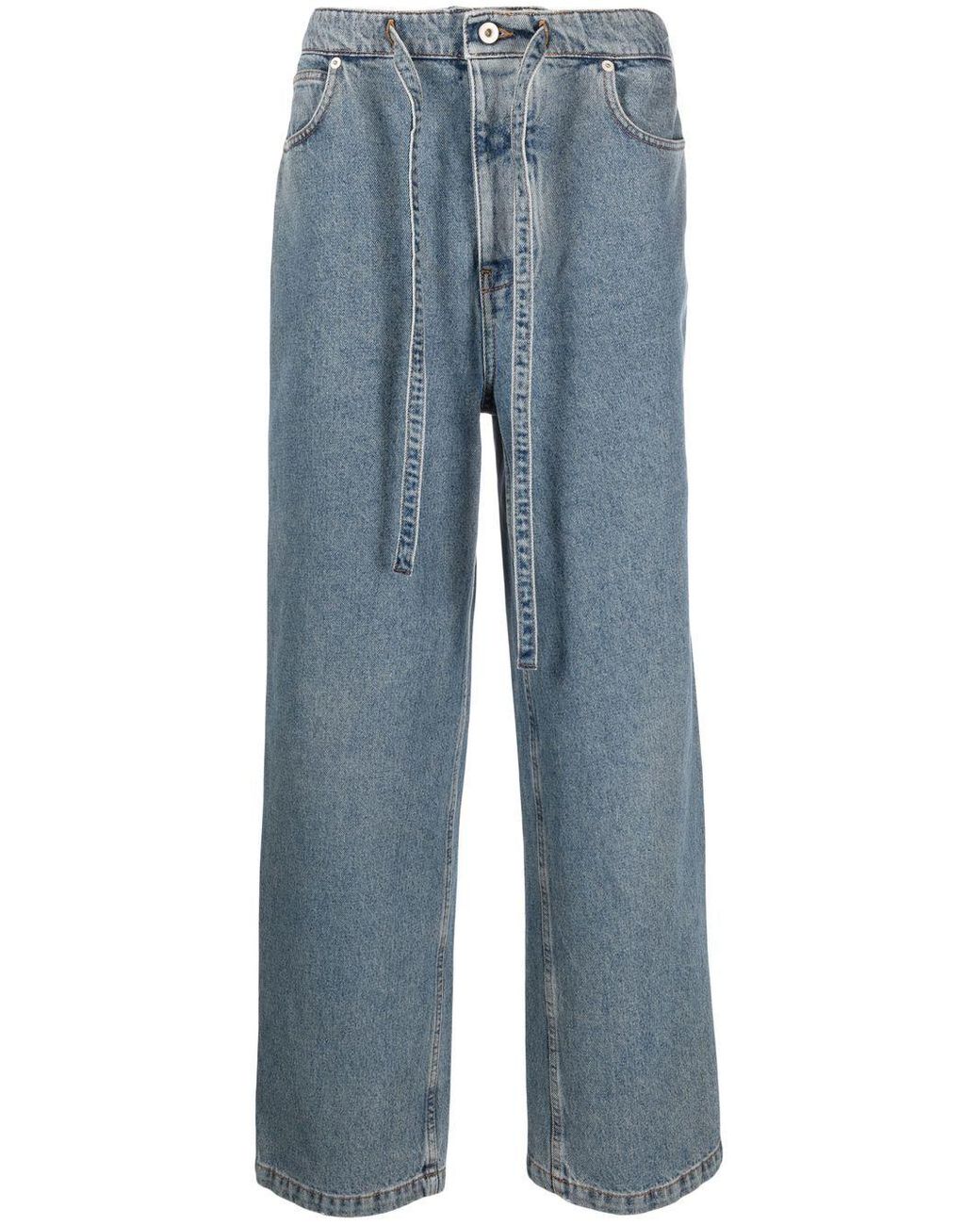 Drawstring jeans in denim Blue Jeans Chine - LOEWE