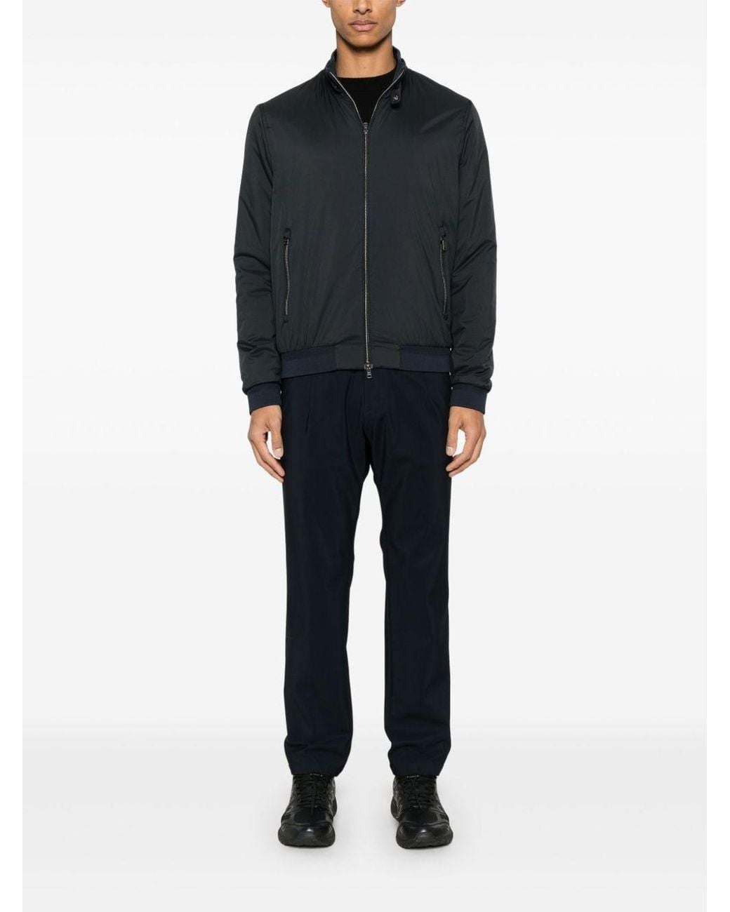 Giacca Blouson Con Zip di Herno in Blue da Uomo