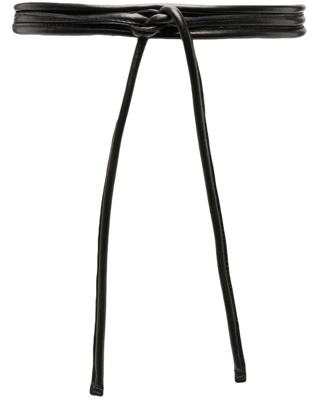 FURLING BY GIANI Black Filona Tied-Waist Belt