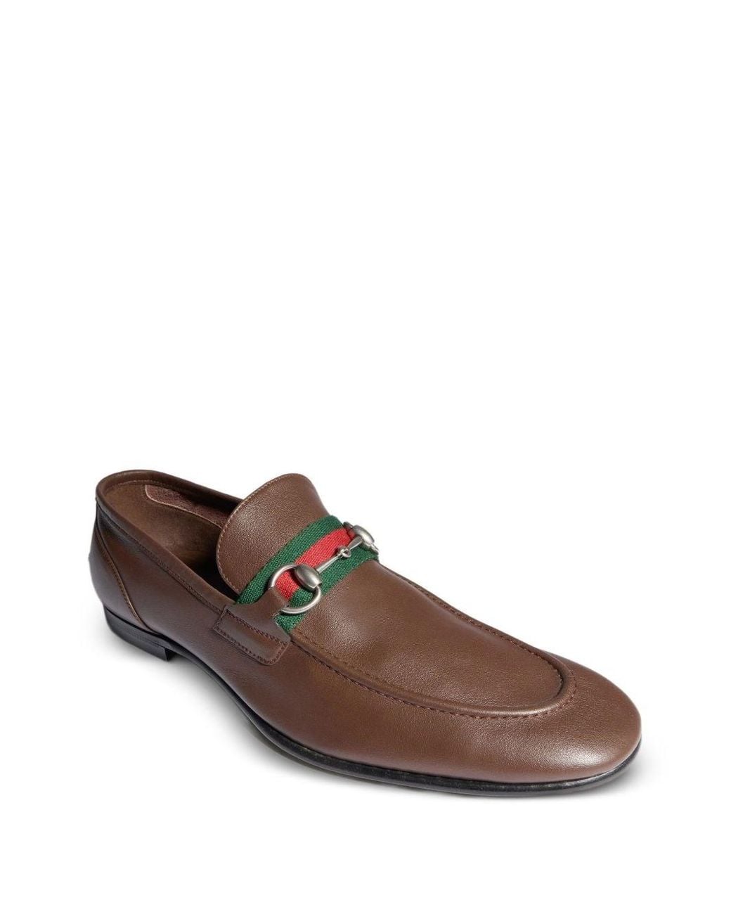 Gucci Brown Como Leather Loafers for men