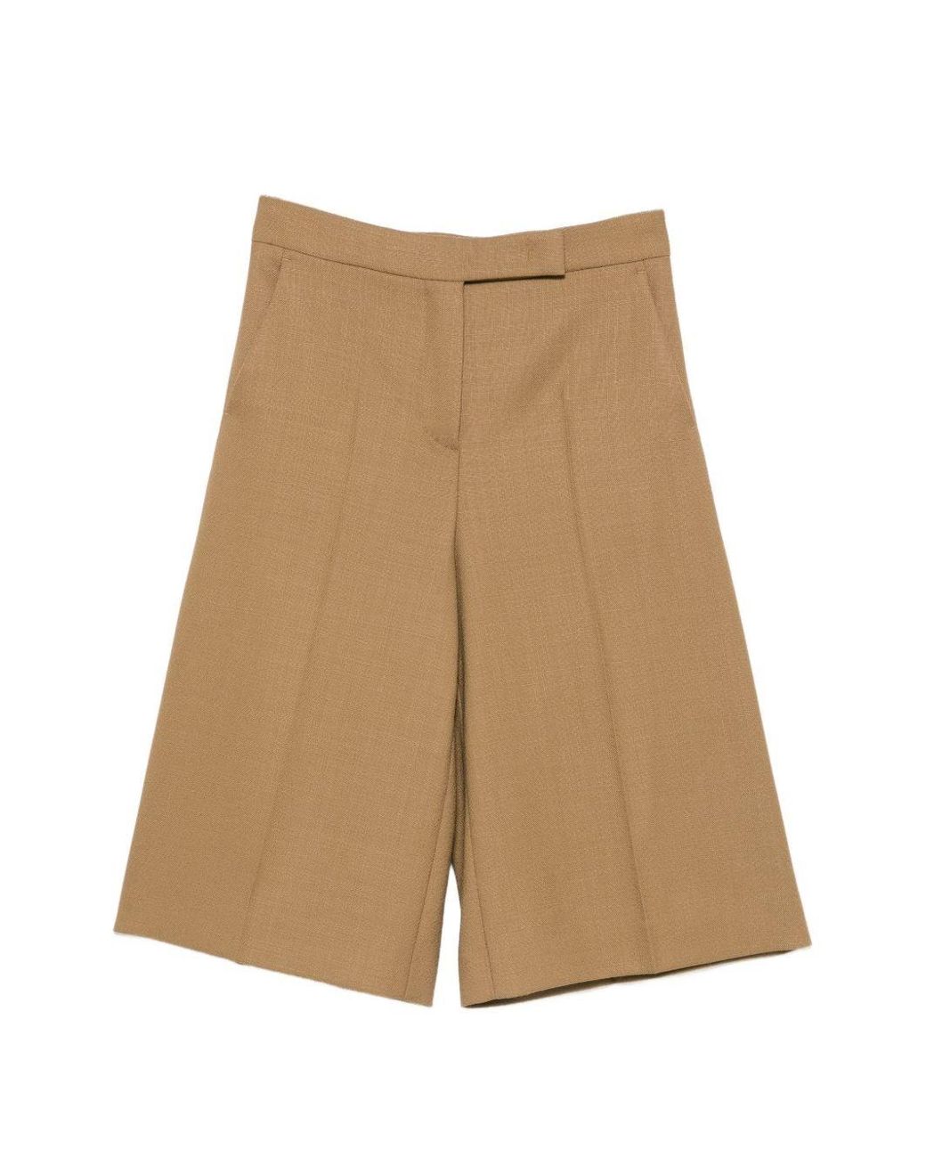 Max Mara Natural Wool Bermuda Shorts
