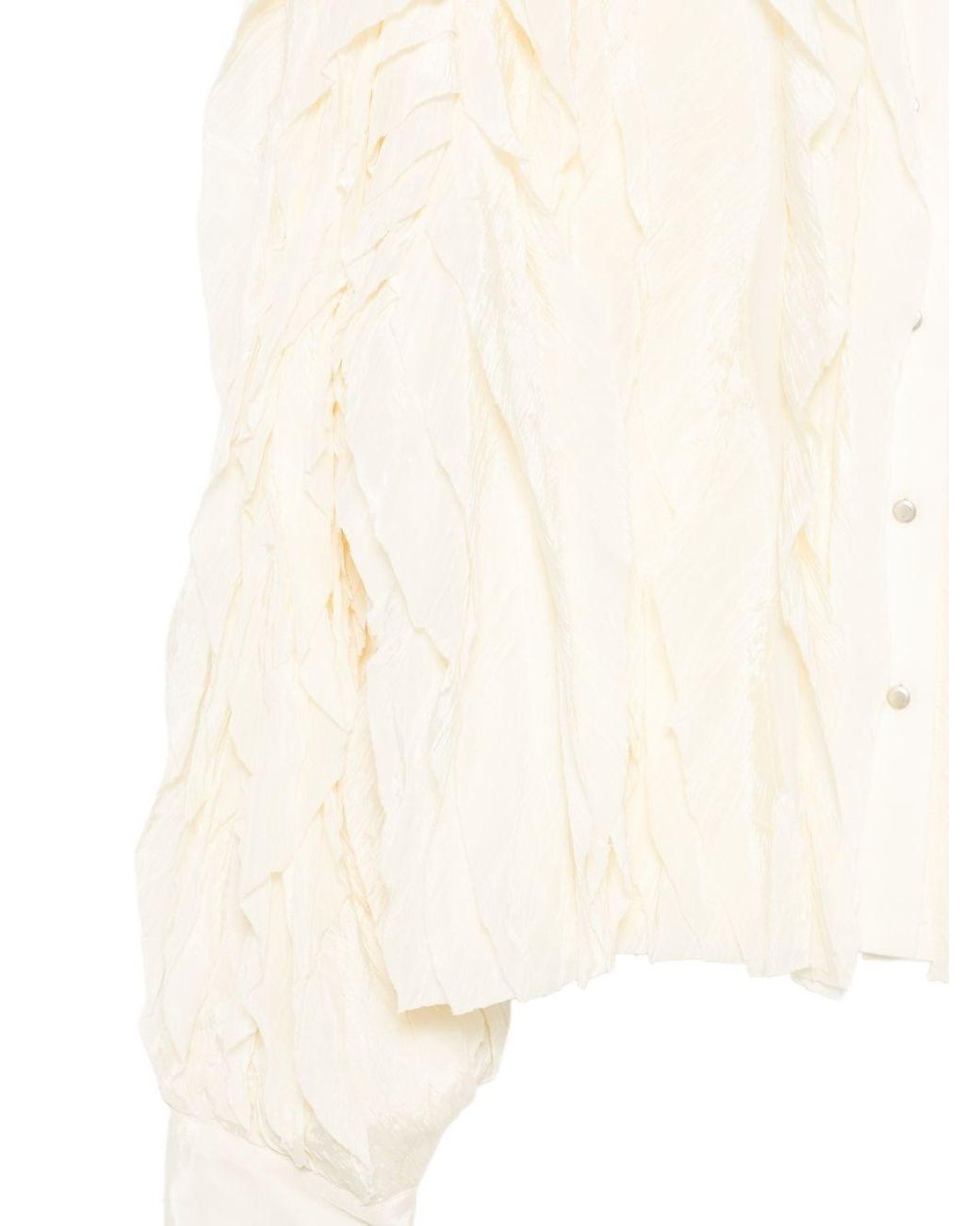 Alysi White Ruffled Shirt