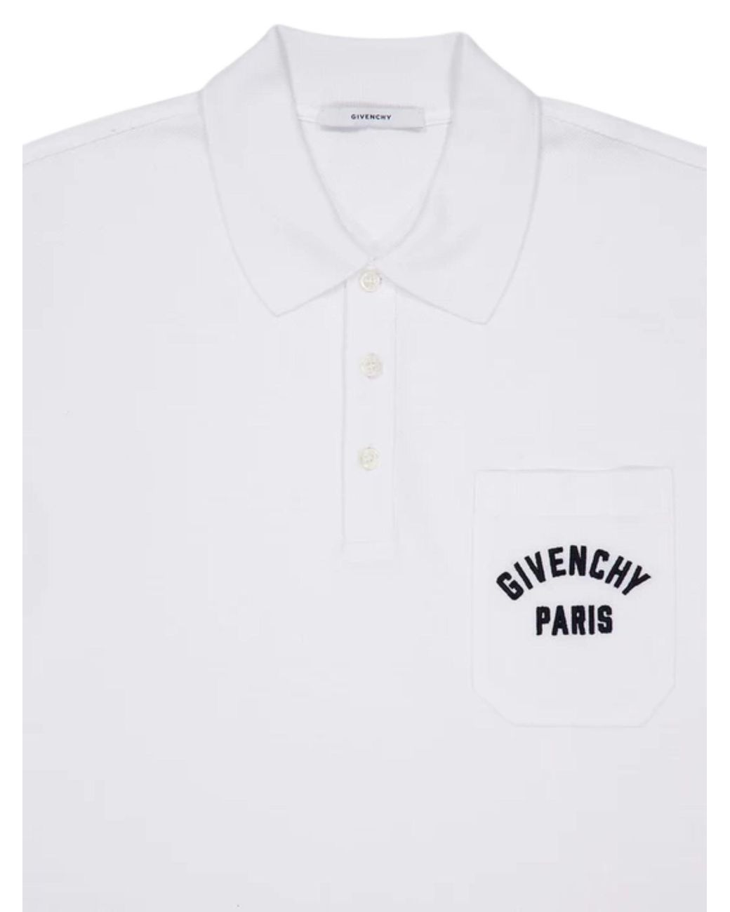 Givenchy White Polo Shirt With Pocket for men