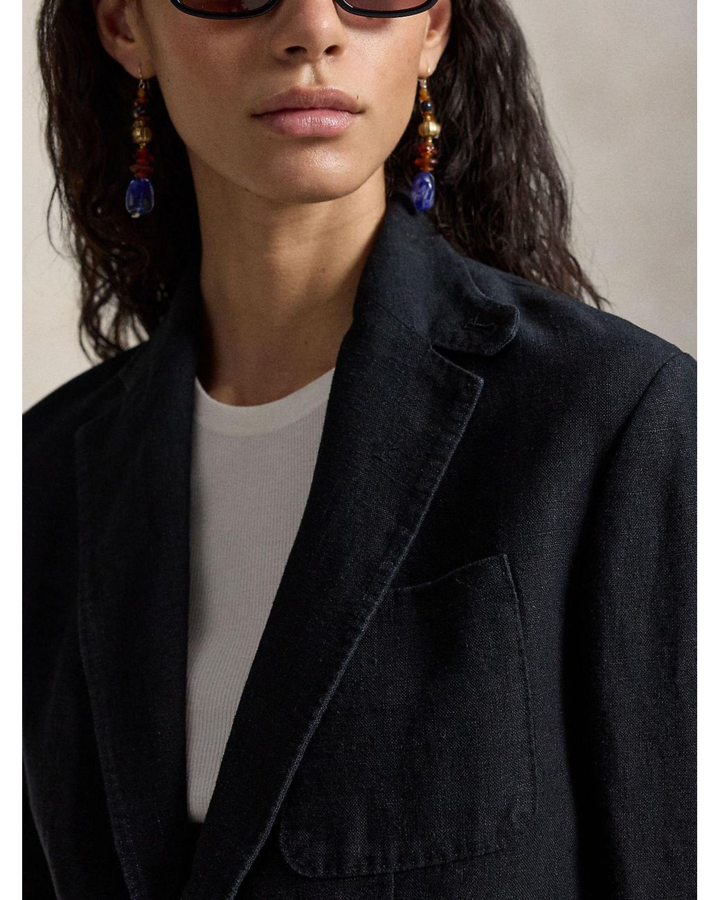 Polo Ralph Lauren Black Linen Blazer