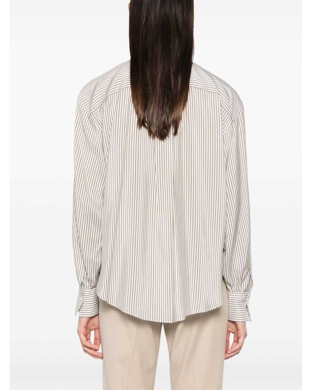 Brunello Cucinelli Natural Silk Shirt