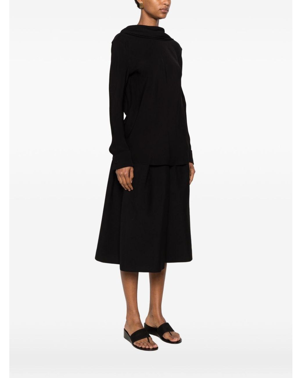 The Row Black Evo High-Neck Sweater