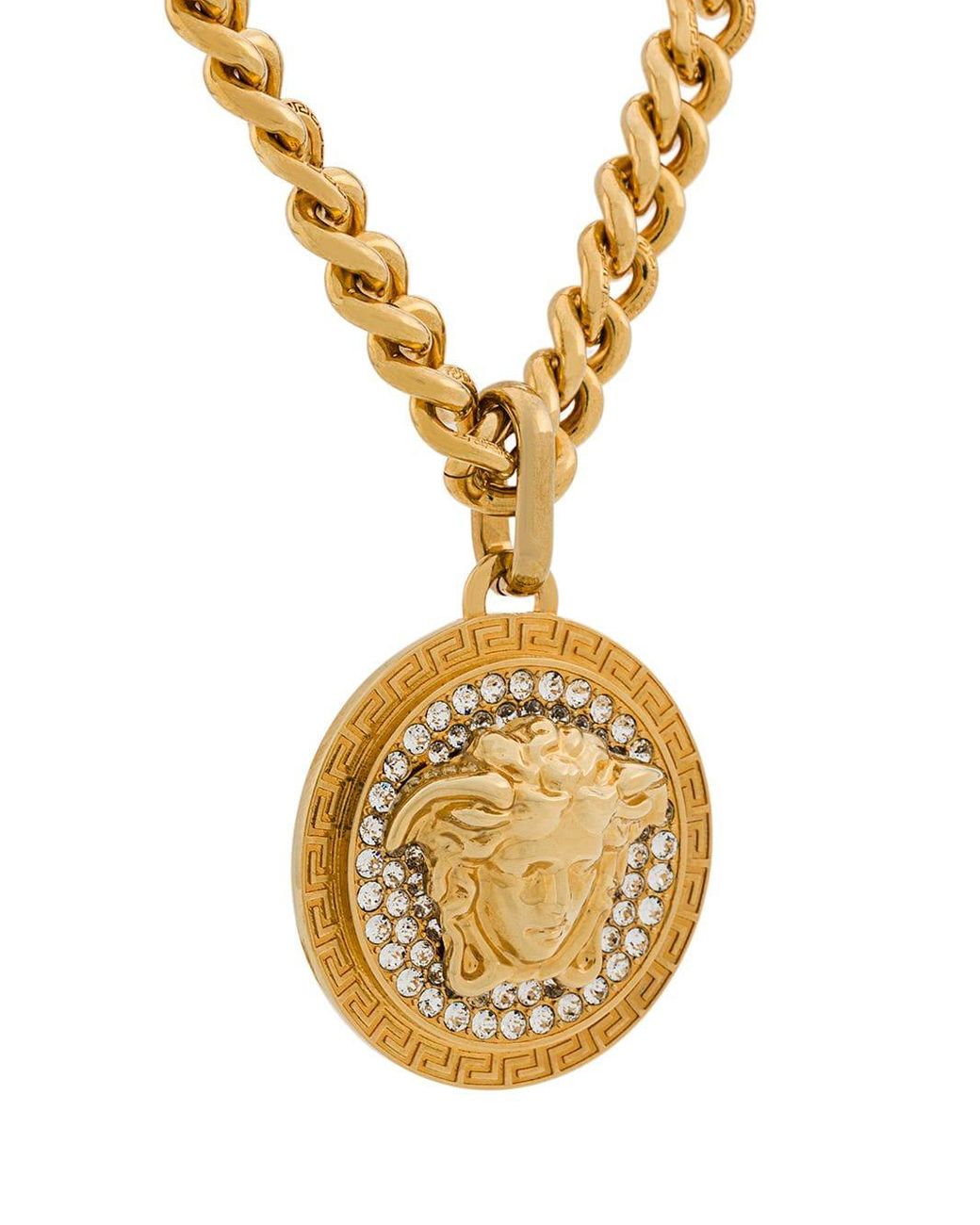 Versace Medusa Logo Medallion Necklace 