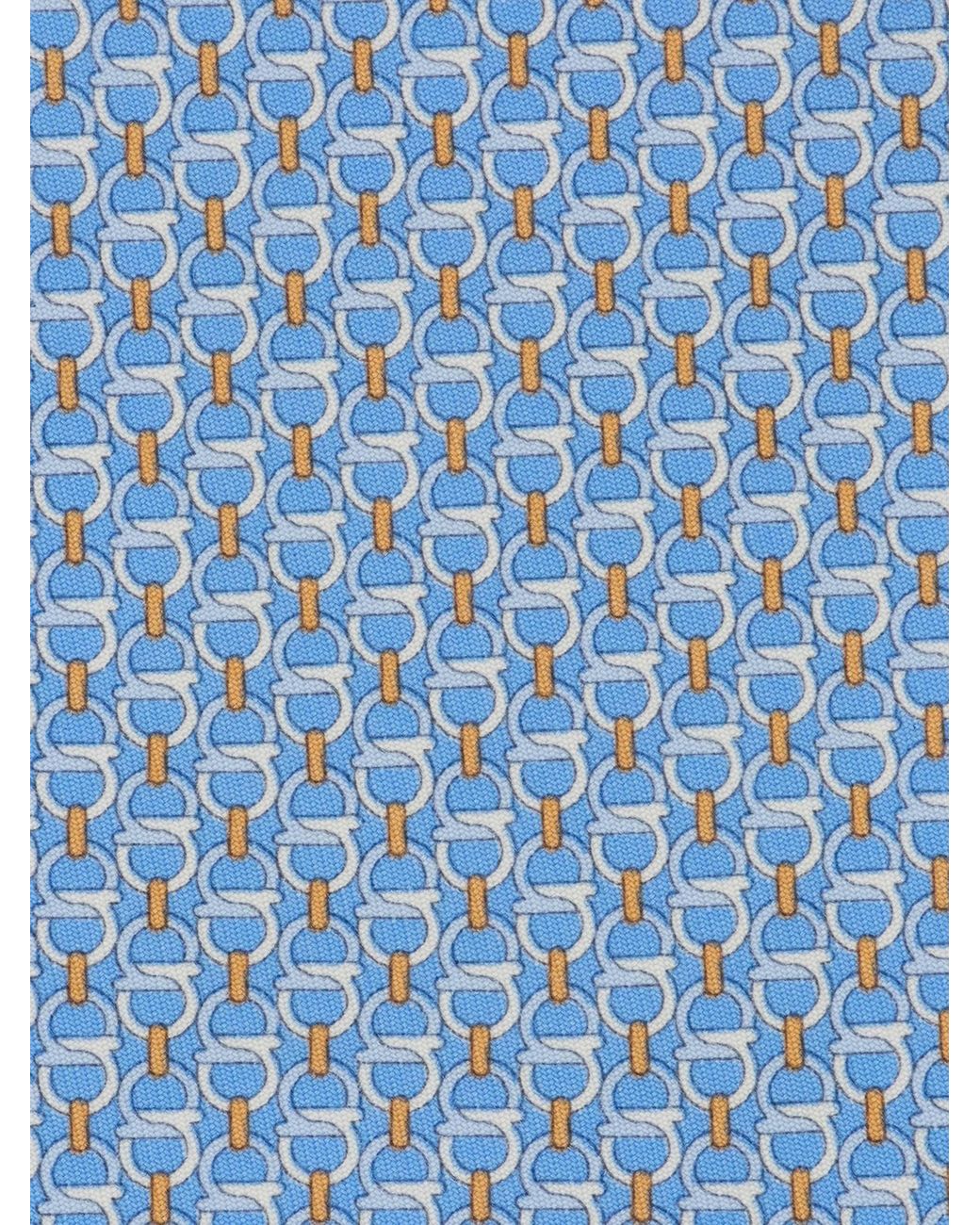 Ferragamo Blue Chapeau Tie for men