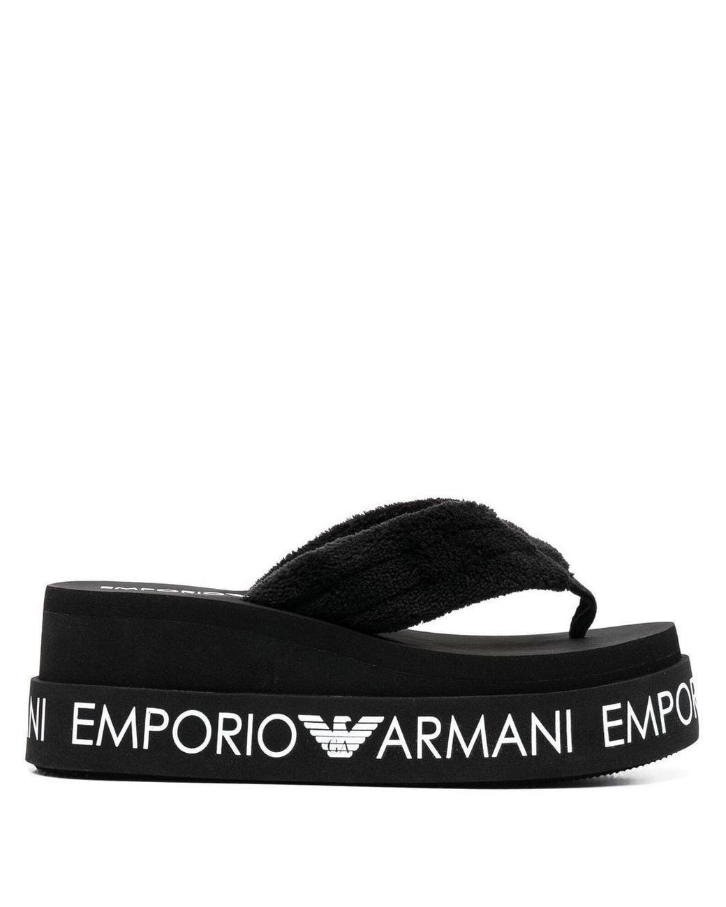 Emporio Armani Sandals Black | Lyst