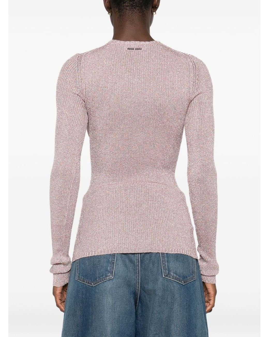 Miu Miu Pink Crewneck Sweater