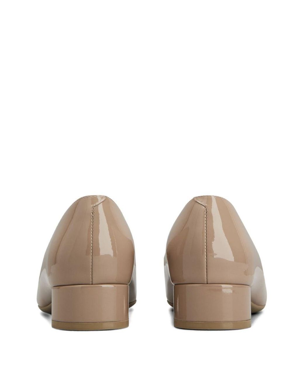 Roger Vivier Brown Roundy Patent Leather Ballets