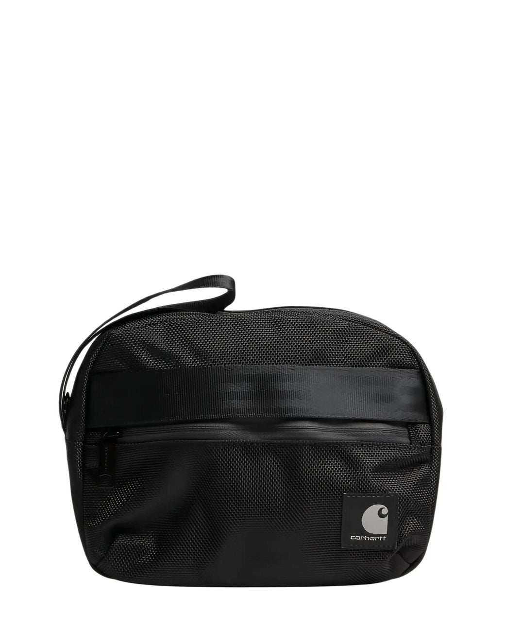 Carhartt Black Richmond Pouch Logo-Patch Clutch Bag for men