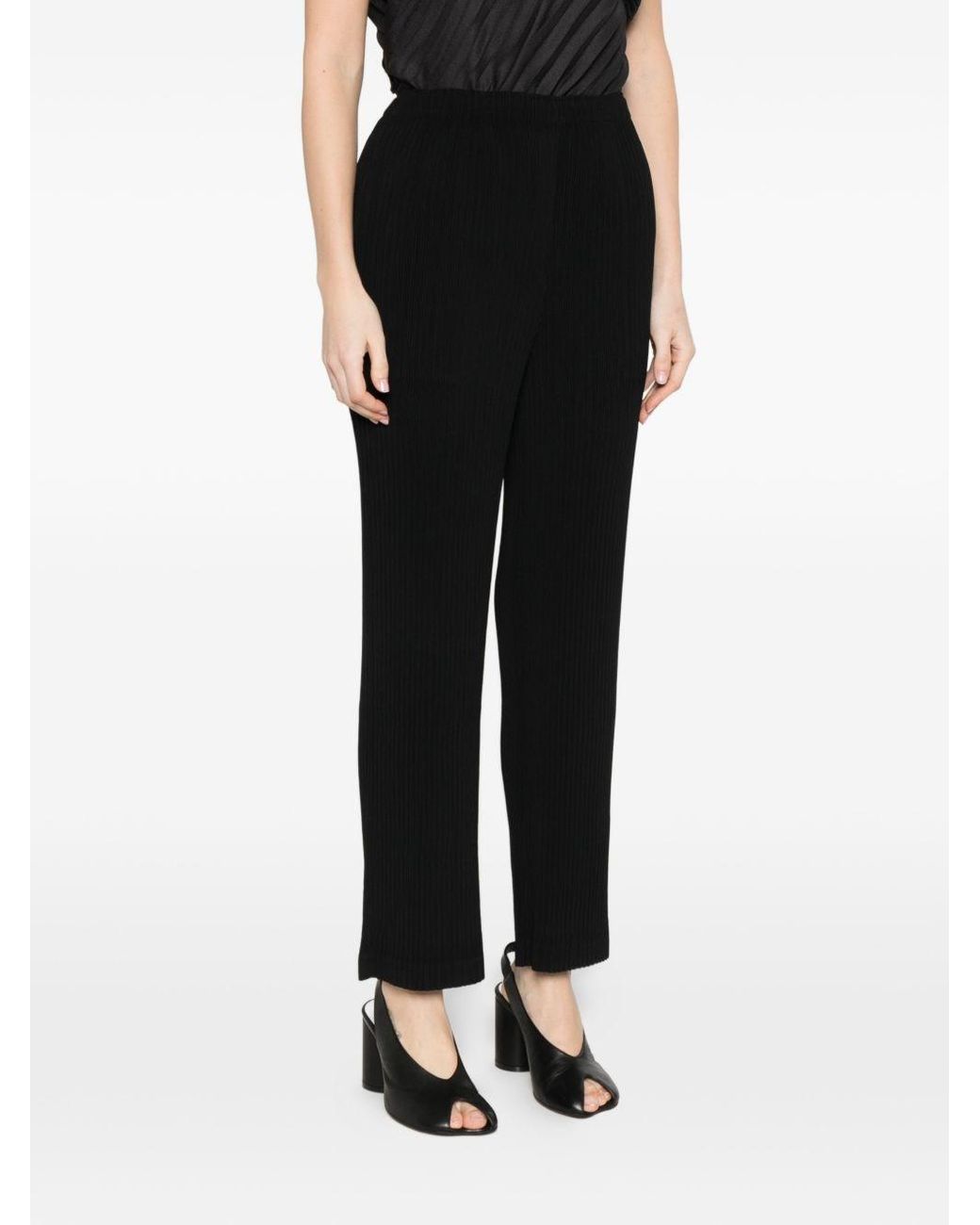 Issey Miyake Black Pleated Trousers