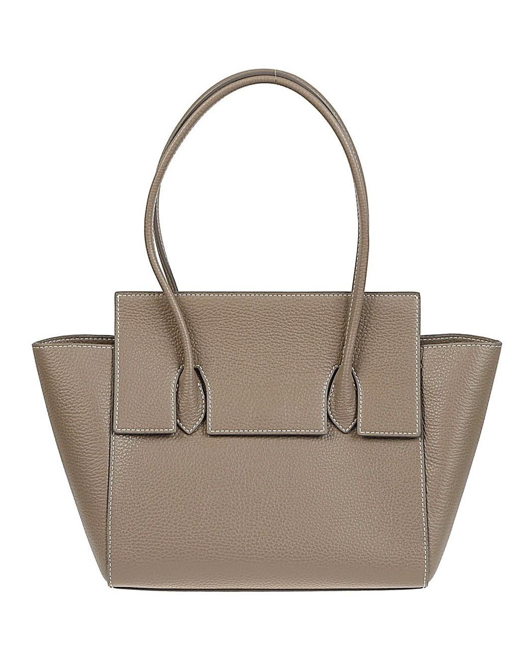 ROUNN Natural Felice Flap Leather Tote Bag