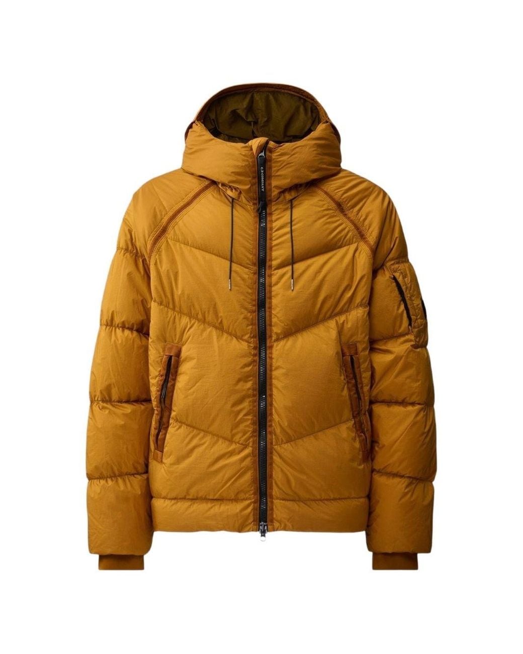 C P Company Brown Short Down Jacket for men