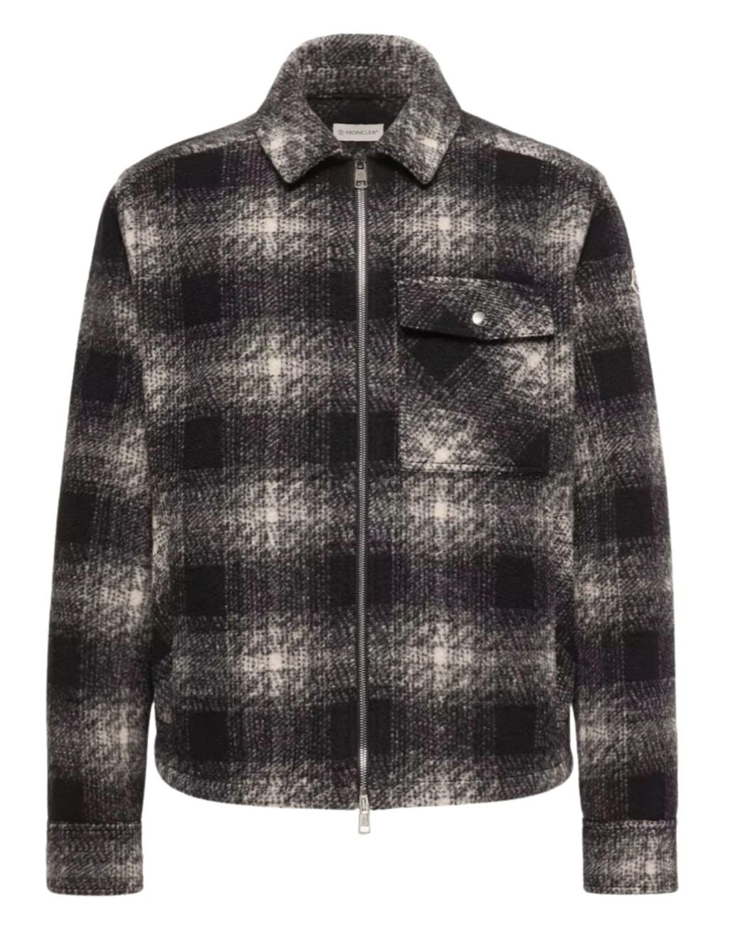 Moncler Black Zip-Up Overshirt for men