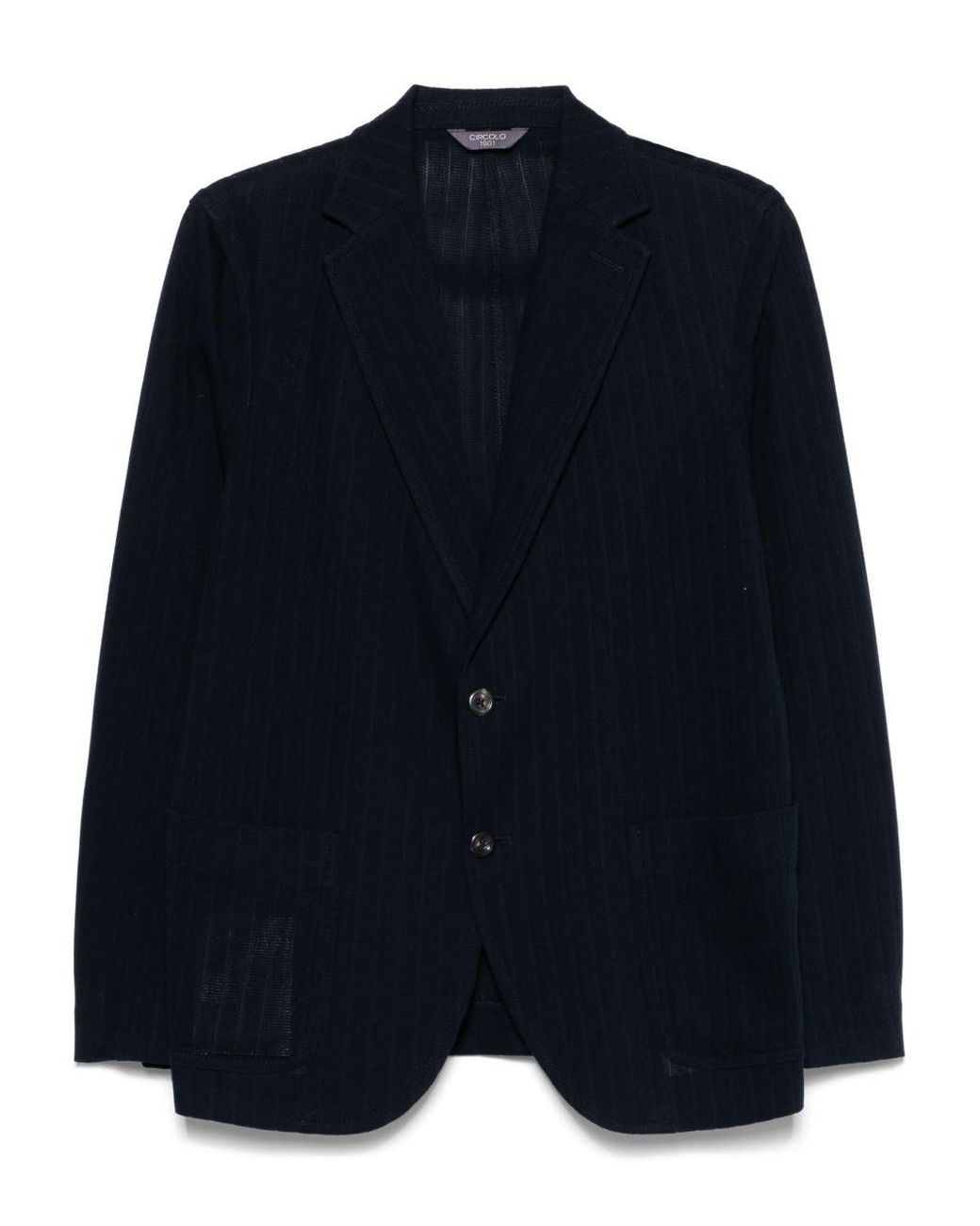 Circolo 1901 Blue Cotton Single-Breasted Jacket for men