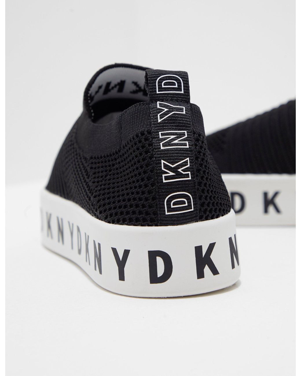 dkny platform logo slip on trainer