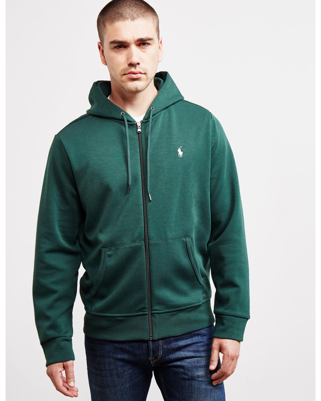 Polo Ralph Lauren Mens Tech Fleece Full Zip Hoodie Green for Men | Lyst