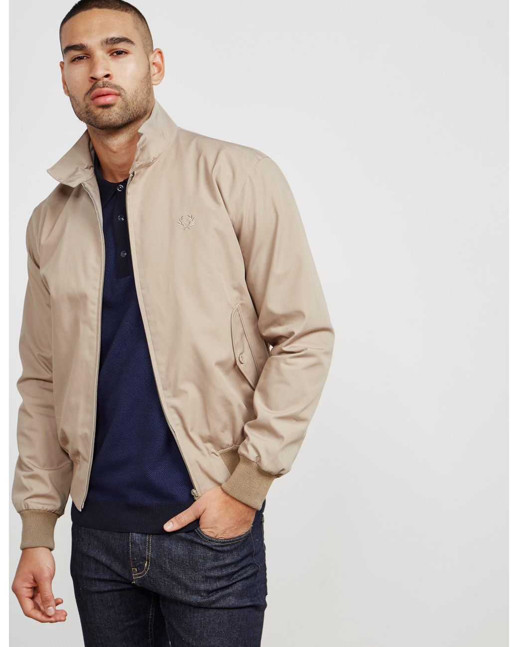 Fred Perry Mens Reissue Harrington Lightweight Jacket Beige in Natural for  Men | Lyst