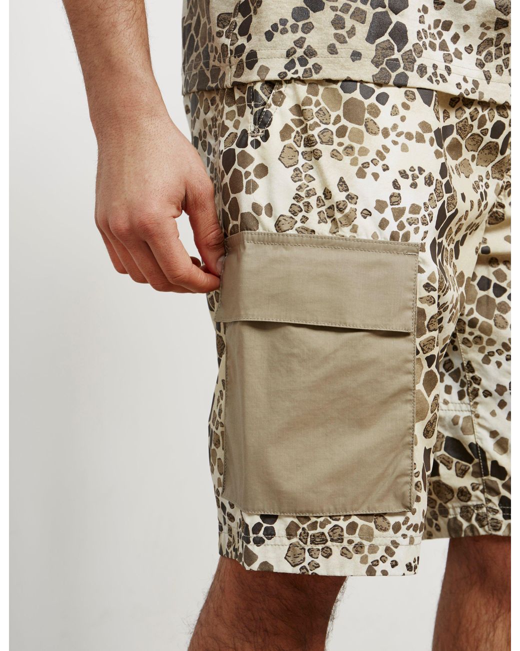 Stone Island Mens Alligator Camo Shorts 