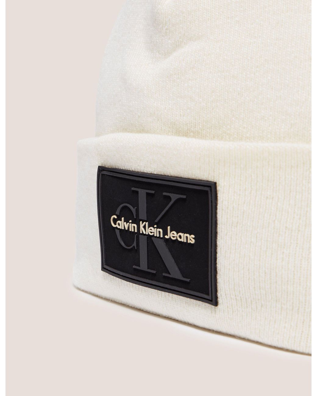 Calvin Klein Reissue Beanie White | Lyst
