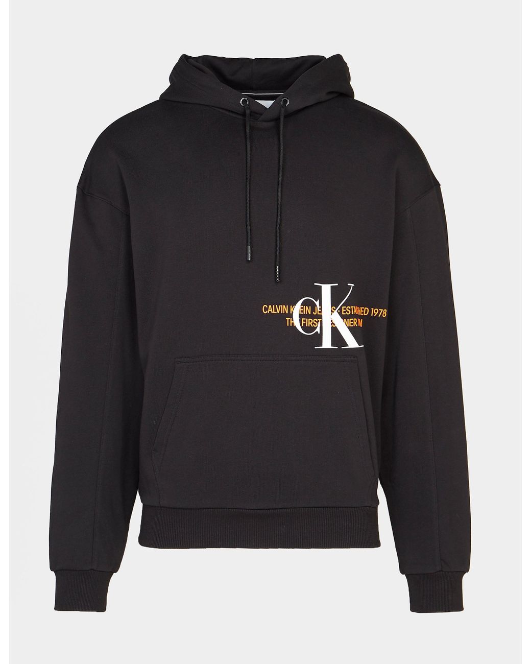 Calvin Klein Denim Urban Graphic Hoodie in Black for Men - Lyst