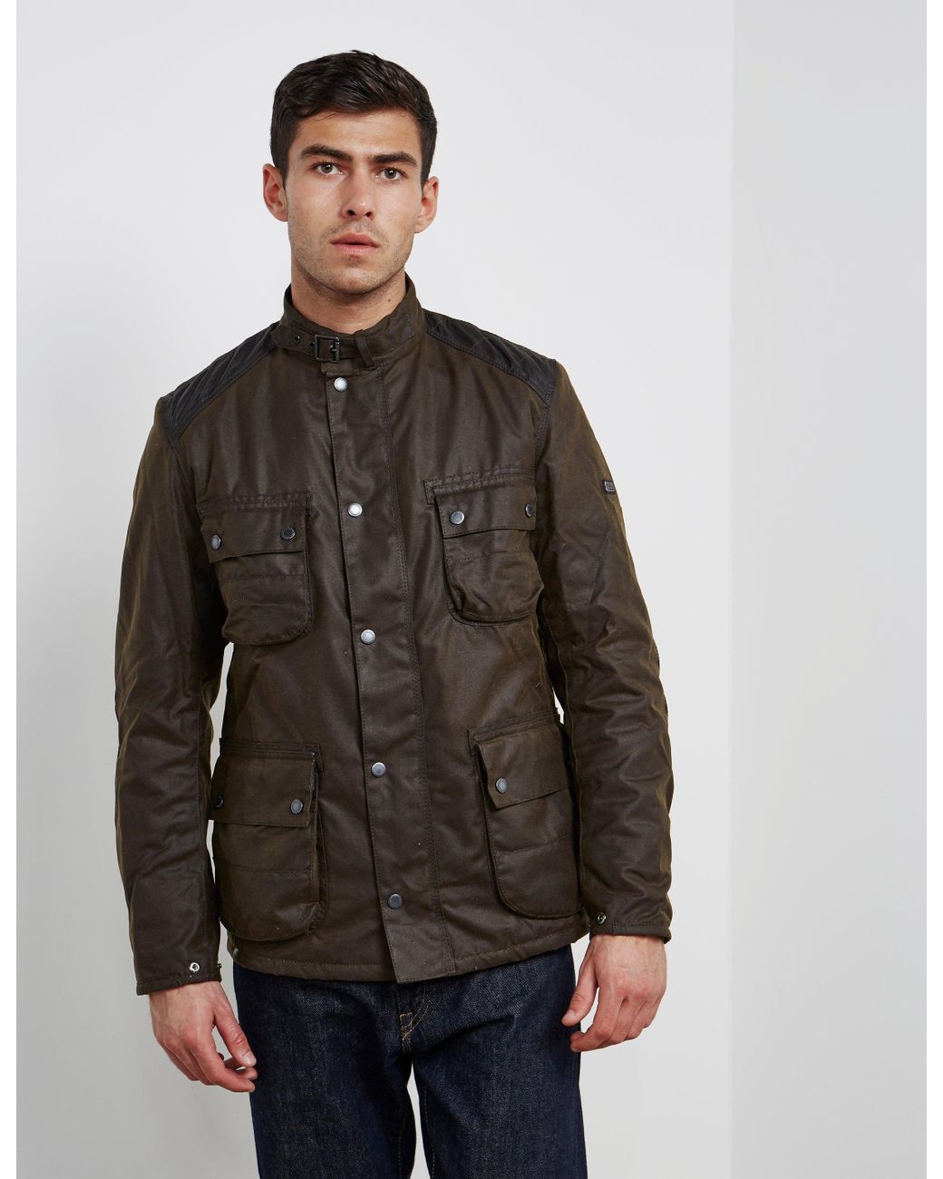 Barbour International Weir Waxed Jacket in Green for Men | Lyst