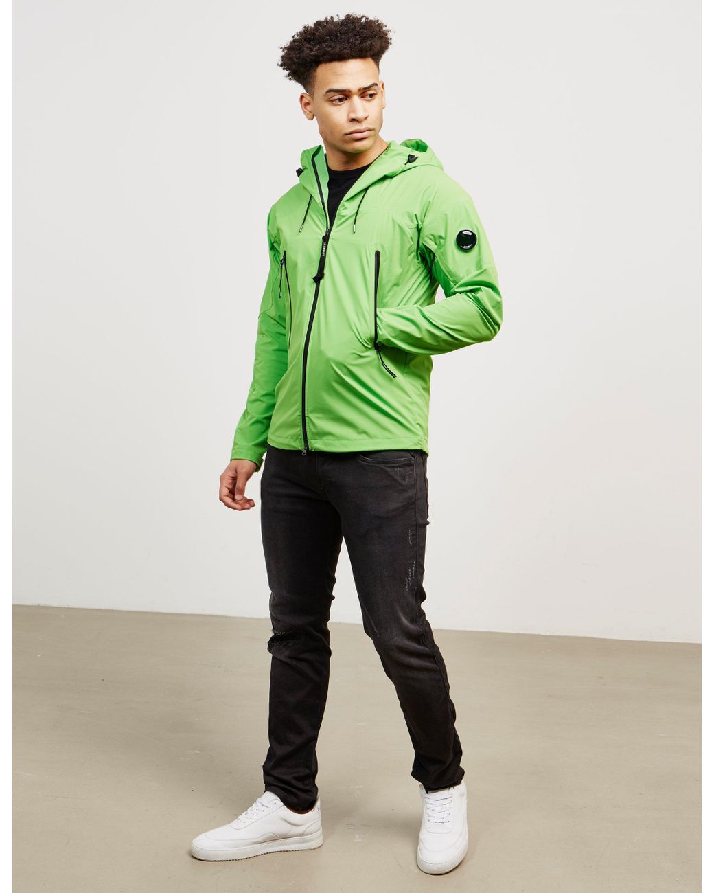 C.P. Company Synthetic Mens Protek Hooded Lightweight Jacket Bright Green/bright  Green for Men | Lyst