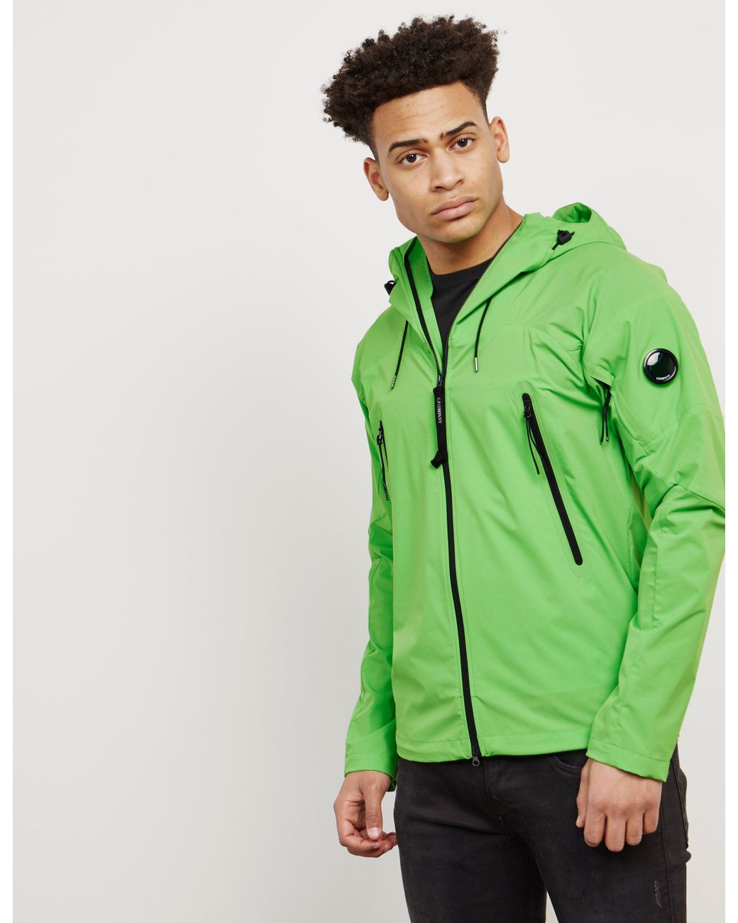 C.P. Company Mens Protek Hooded Lightweight Jacket Bright Green/bright  Green for Men | Lyst