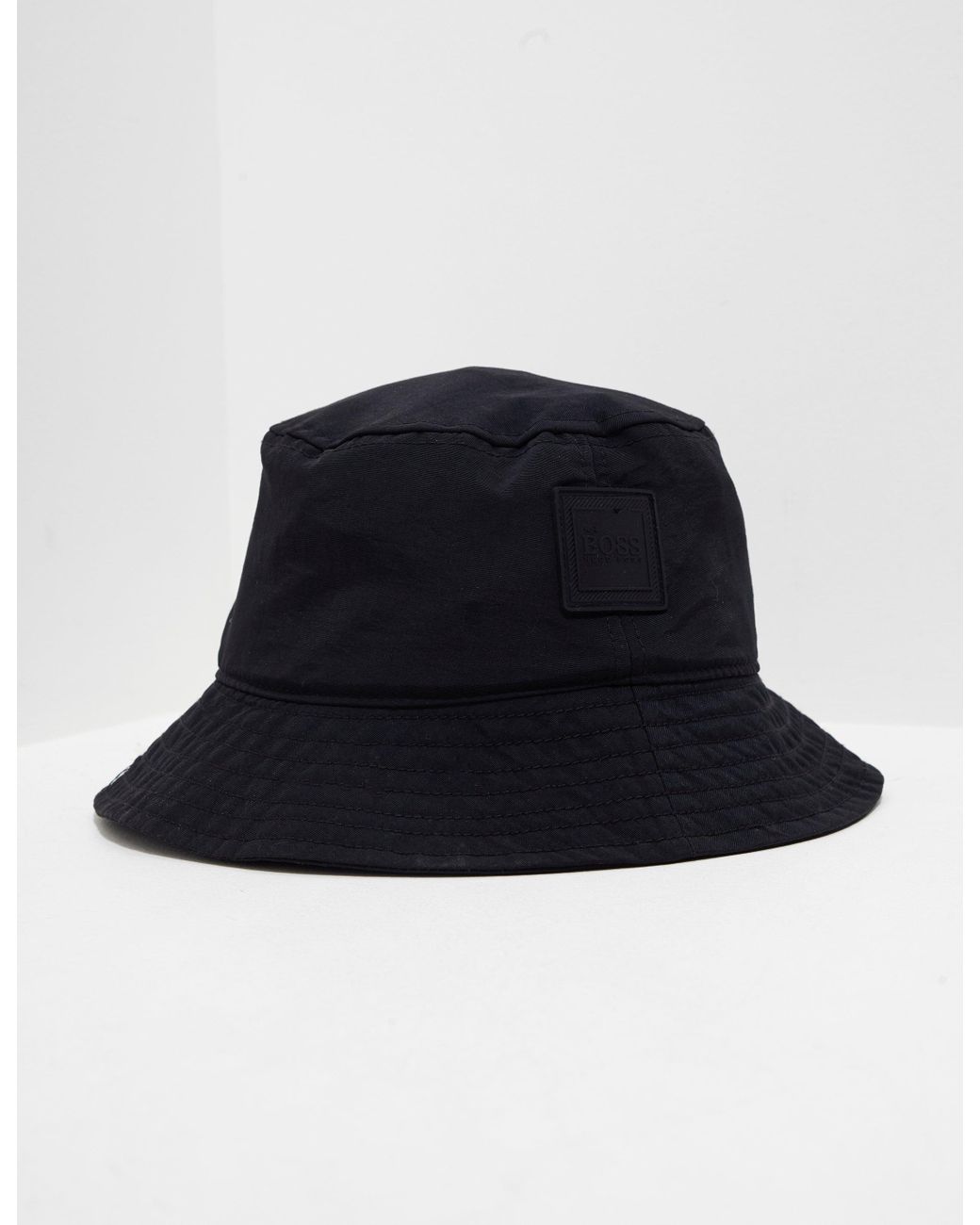 Synthetic Mens Bucket Hat Black 