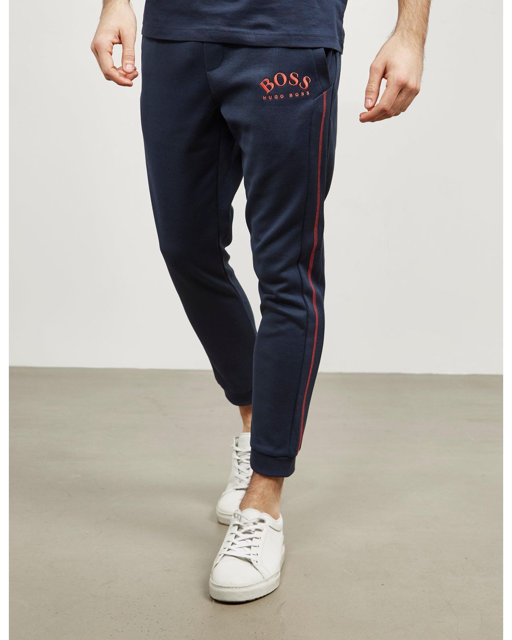boss logo fleece pants