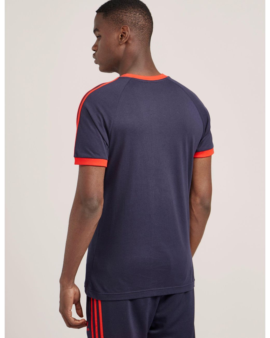 adidas Originals Cotton Mens California Short Sleeve T-shirt Navy/red in  Blue for Men | Lyst