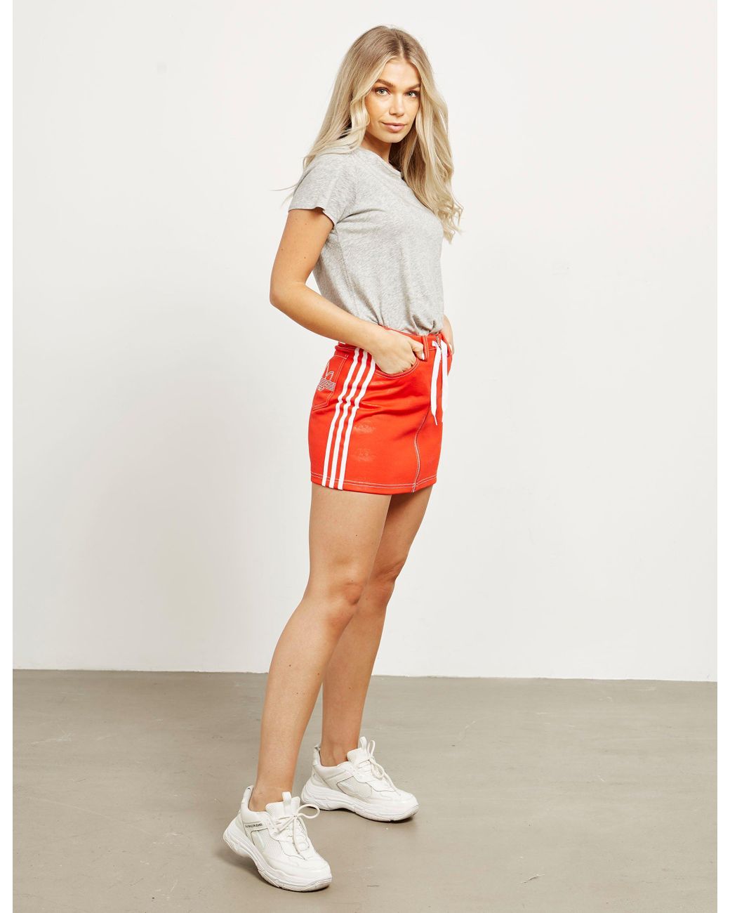 adidas Originals Cotton X Fiorucci Track Skirt Red | Lyst