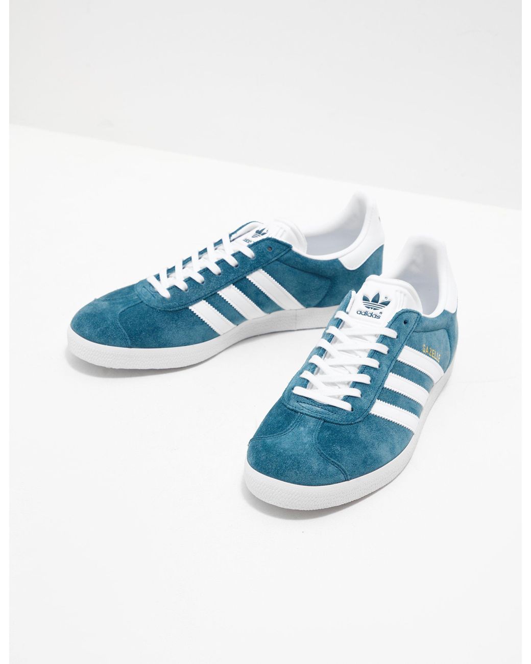 adidas Originals Suede Mens Gazelle Teal/white in Blue for Men | Lyst UK